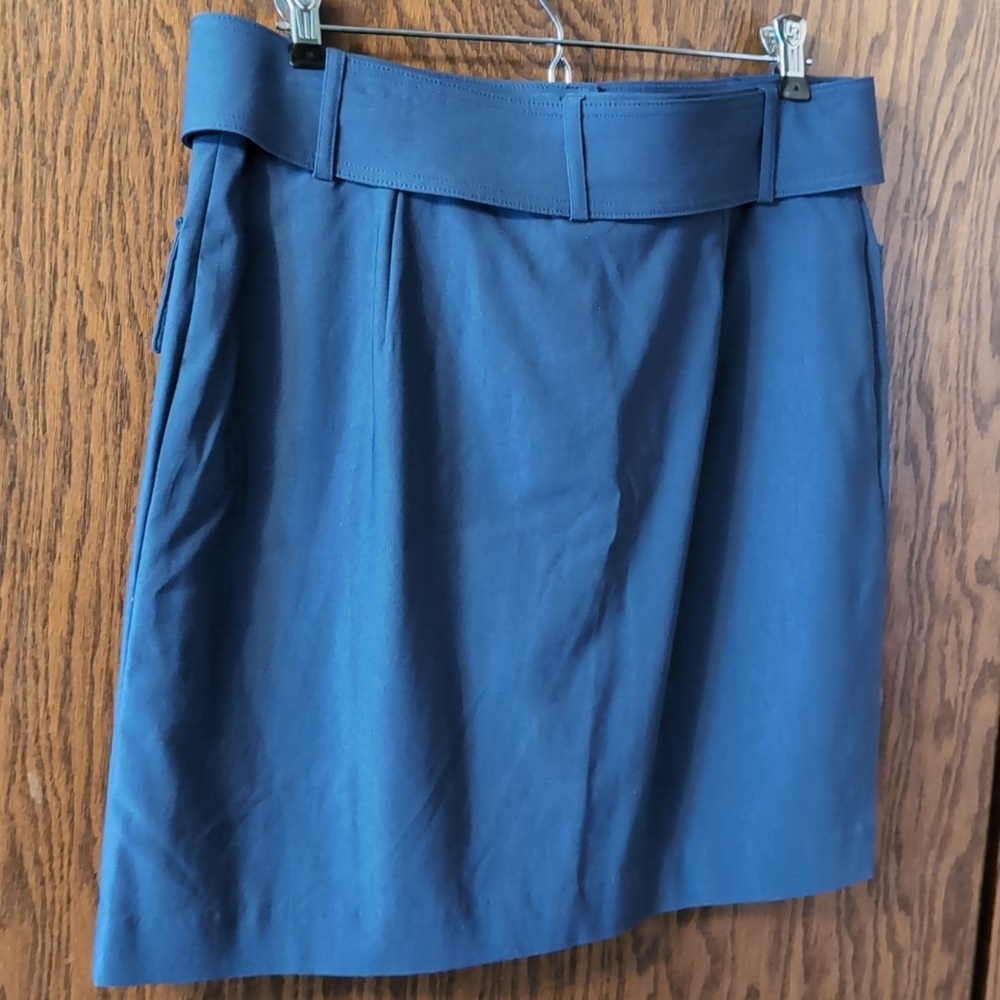 Nine West Snap Up Front Mini Skirt with Belt - Picture 4 of 7